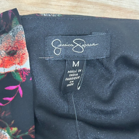 Jessica Simpson lulu Maxi Dress Black Large English Floral  Sz: Medium - Picture 7 of 12